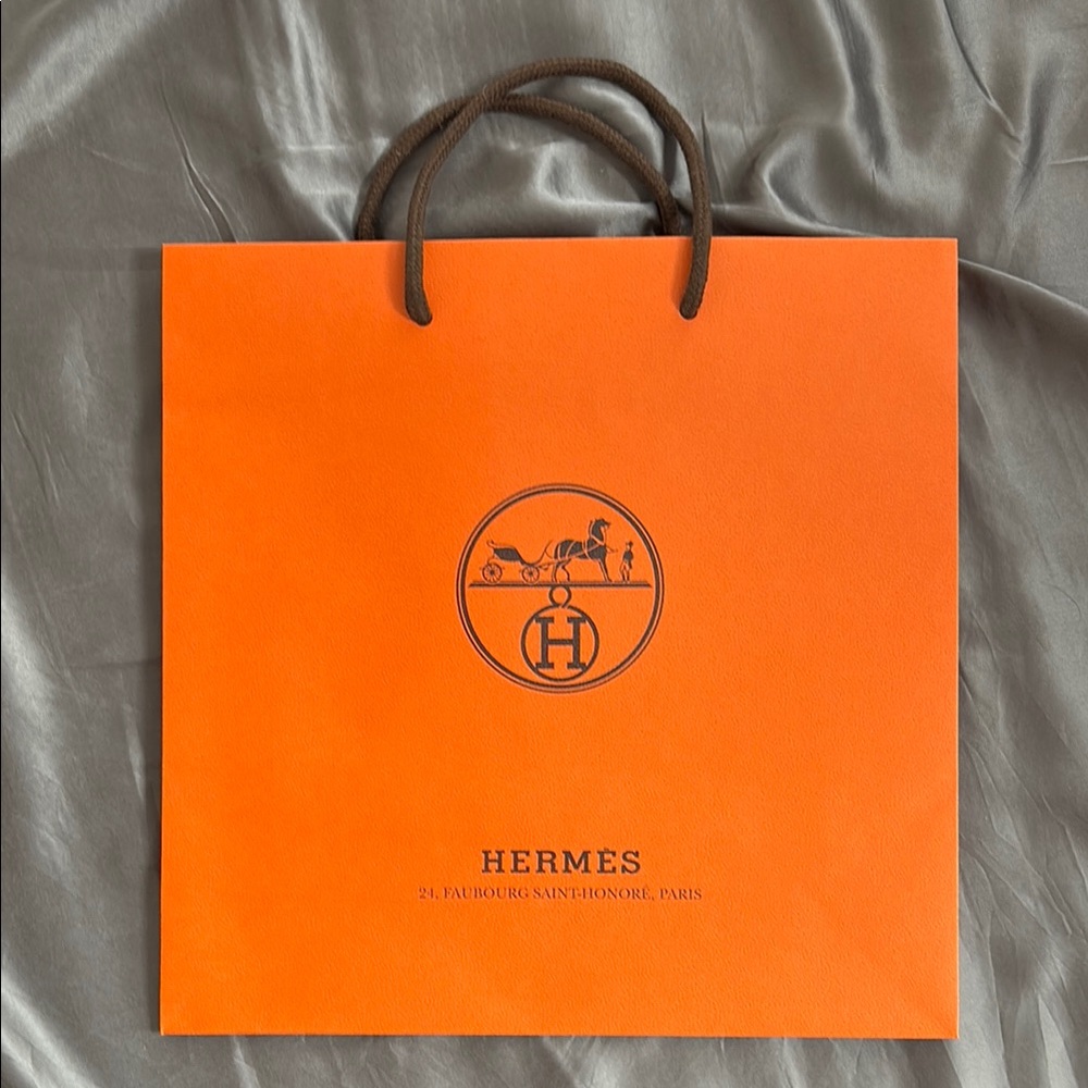 Hermes Orange Iconic Shopping Bag